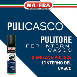 igienizza e pulisce l'interno del casco