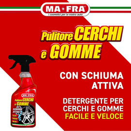 pulitore cerchi e gomme con schiuma attiva