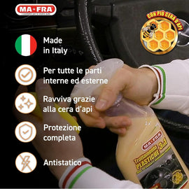 trattamento plastica ideale per tutte le parti interne ed esterne